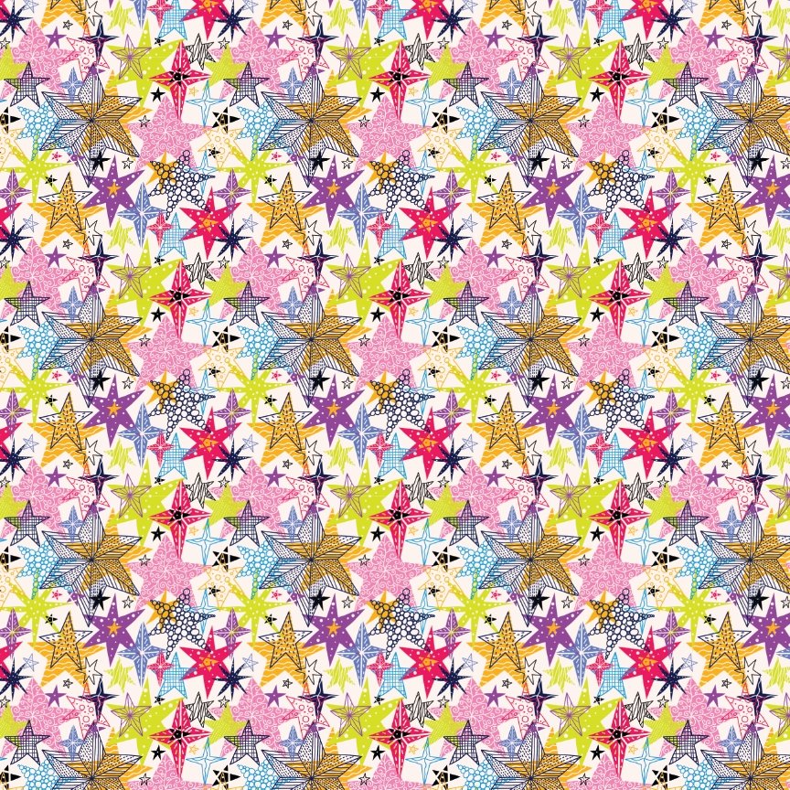 MultiColor Stars Pattern Acrylic Sheet - CMB Pattern Acrylic